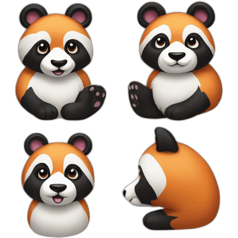 panda mixed with a fox emoji