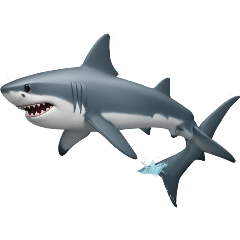 shark with top emoji