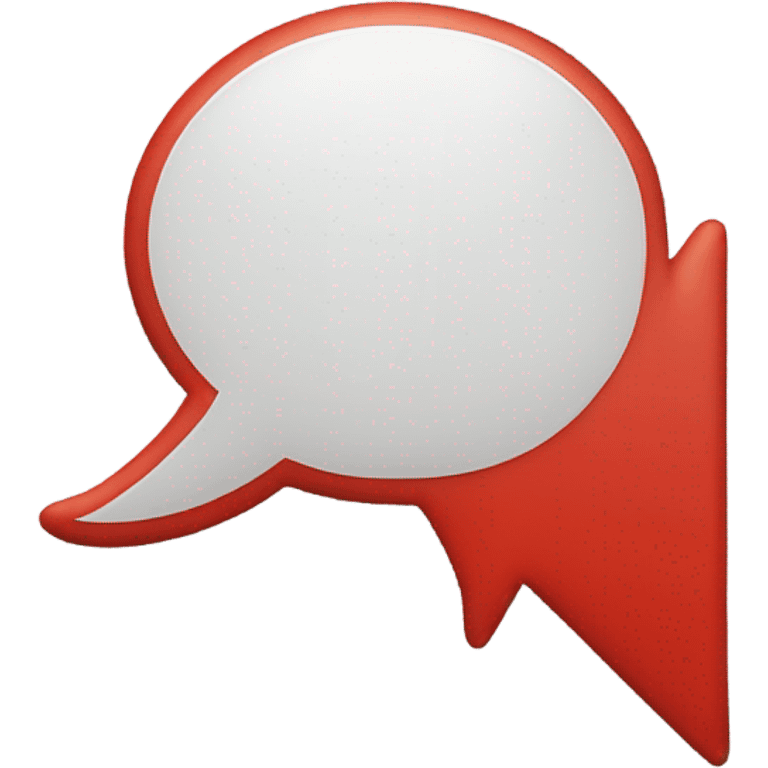 red speech bubble  emoji