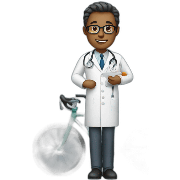 Doctor with bike emoji