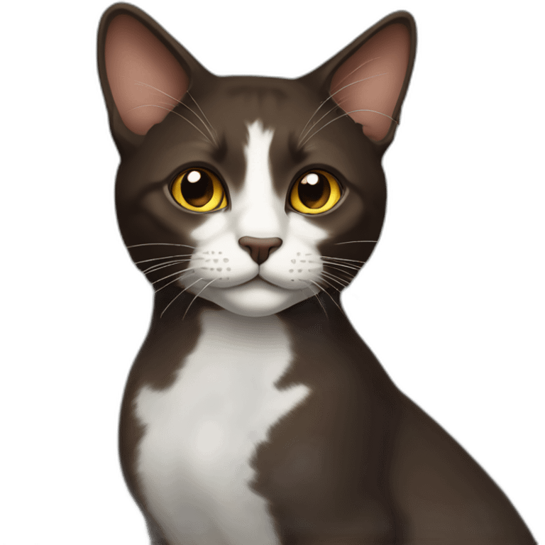 dark brown abissinian cat emoji