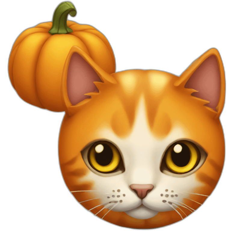 Pumpkin cat emoji