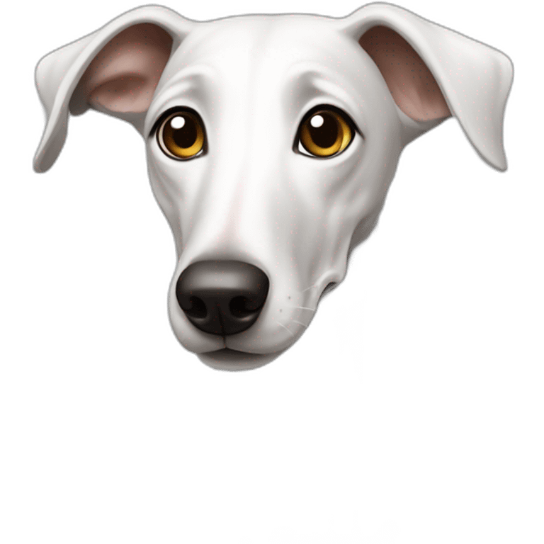 Dog galgo allí white emoji