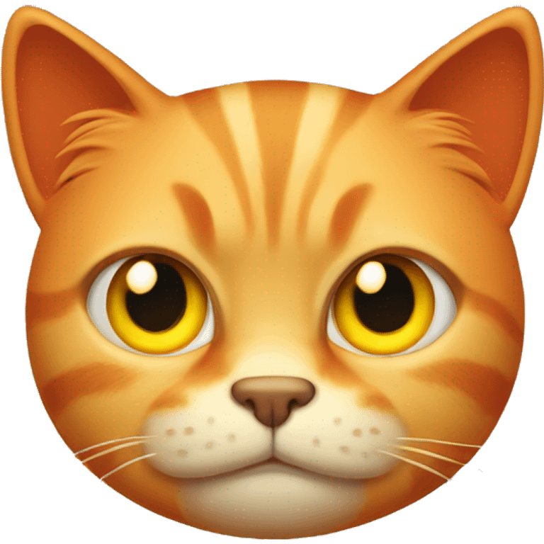 frowning orange cat with yellow eyes emoji