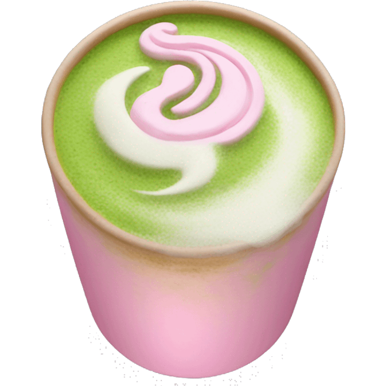 pink matcha latte emoji