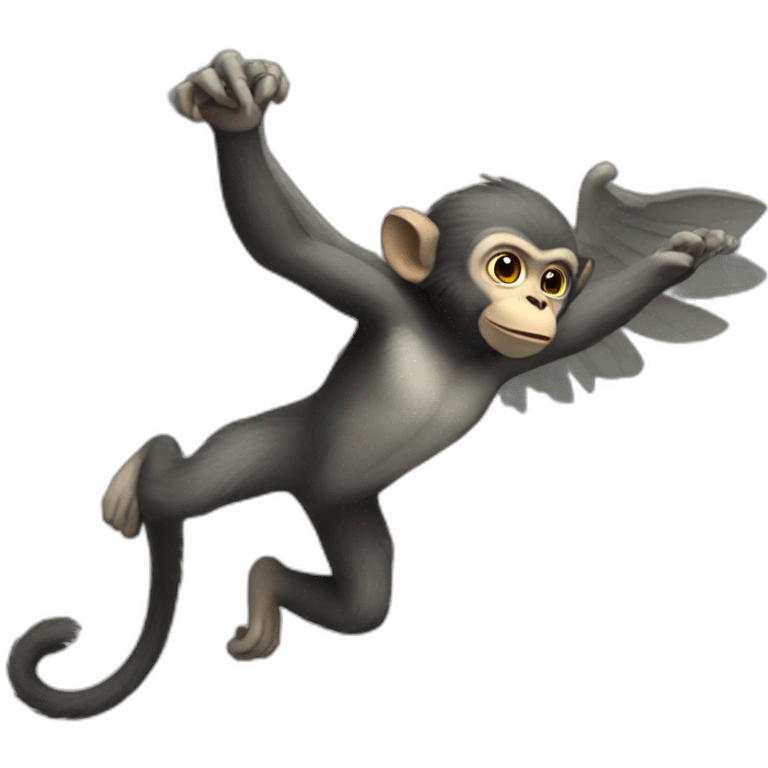 A flying monkey emoji