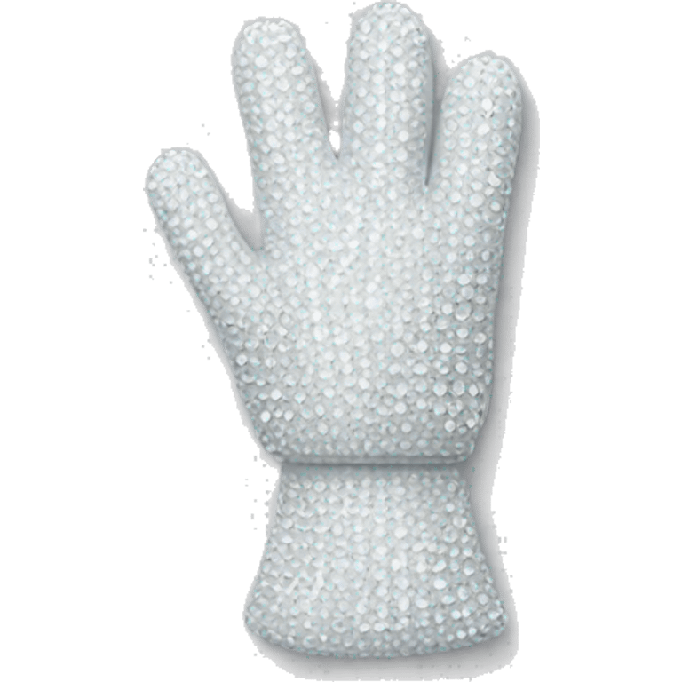 white rhinestone glove emoji