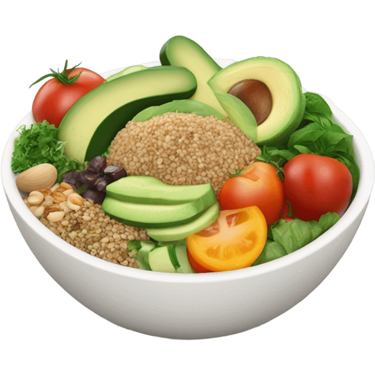 realistic bowl of healthy food emoji