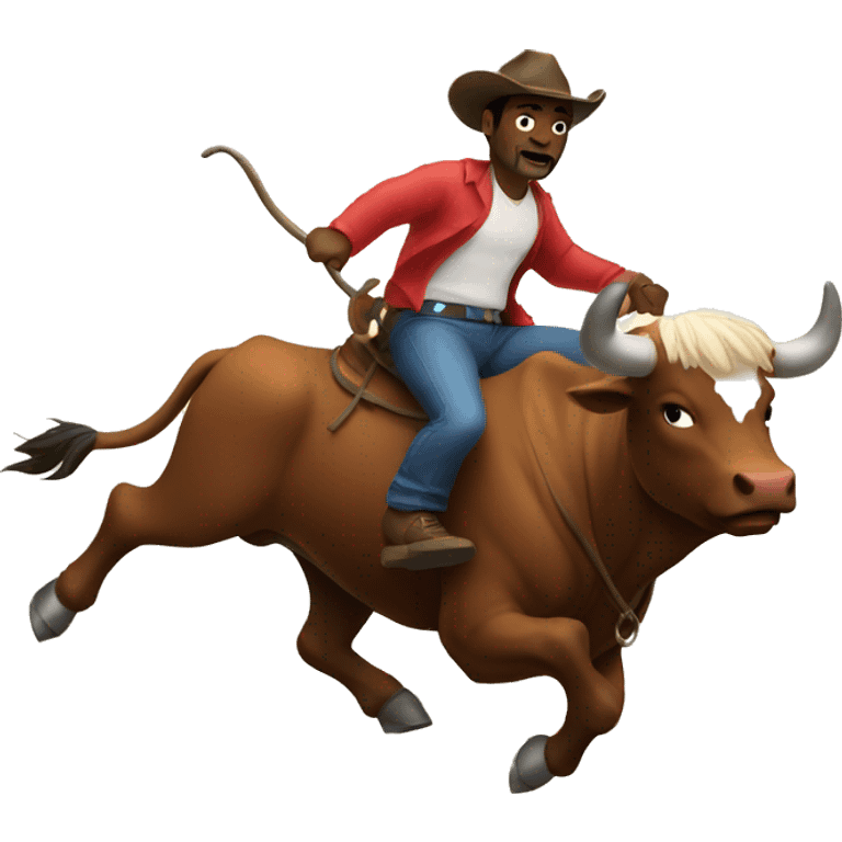 Man riding a bull emoji