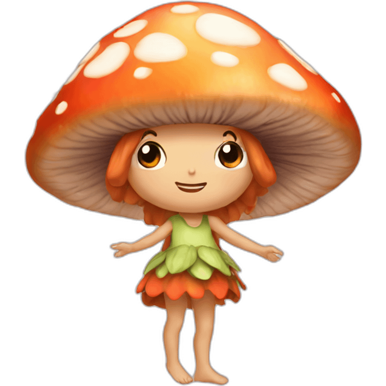 A mushroom fairy emoji