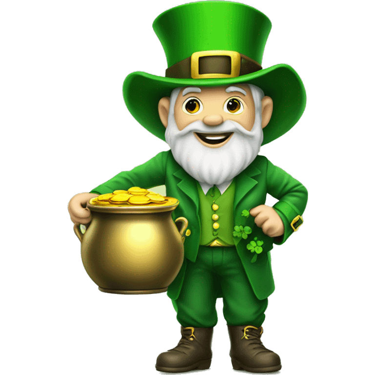 Leprechaun with a pot of gold emoji