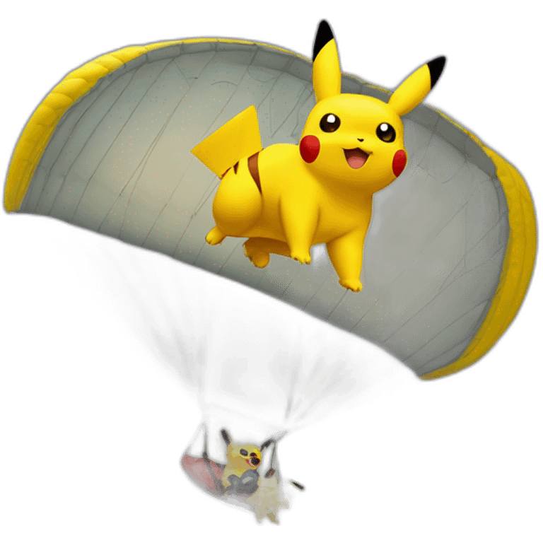 pikachu paragliding emoji