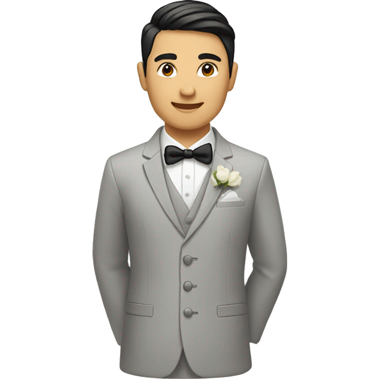 "An Asian groom." emoji