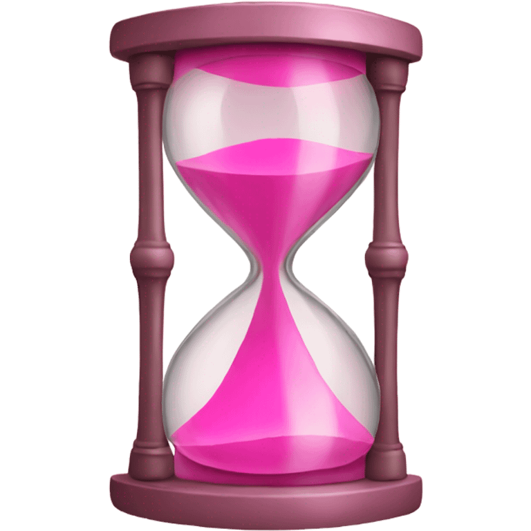 pink hourglass emoji