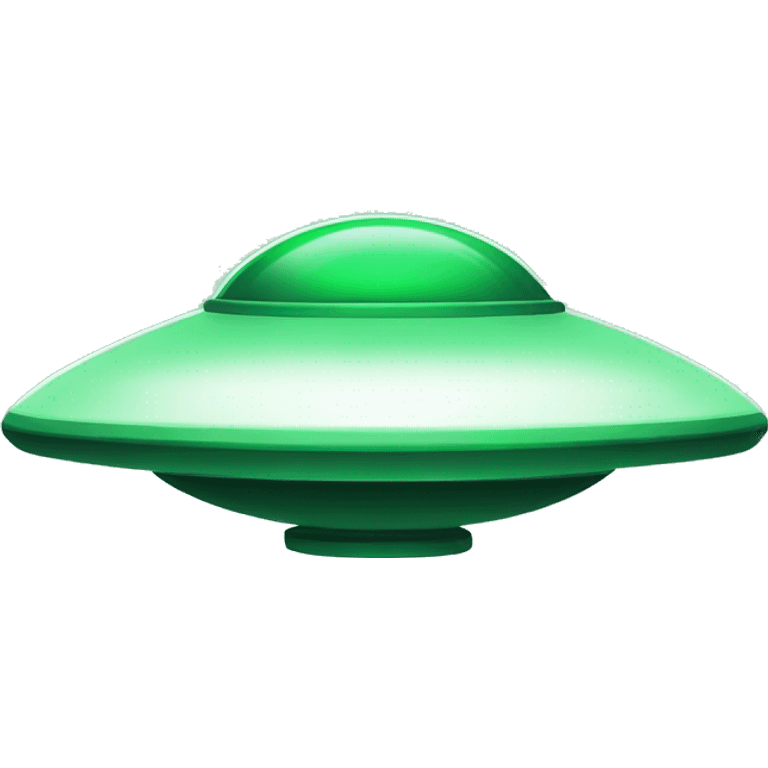 Green and white ufo’s flying above  emoji