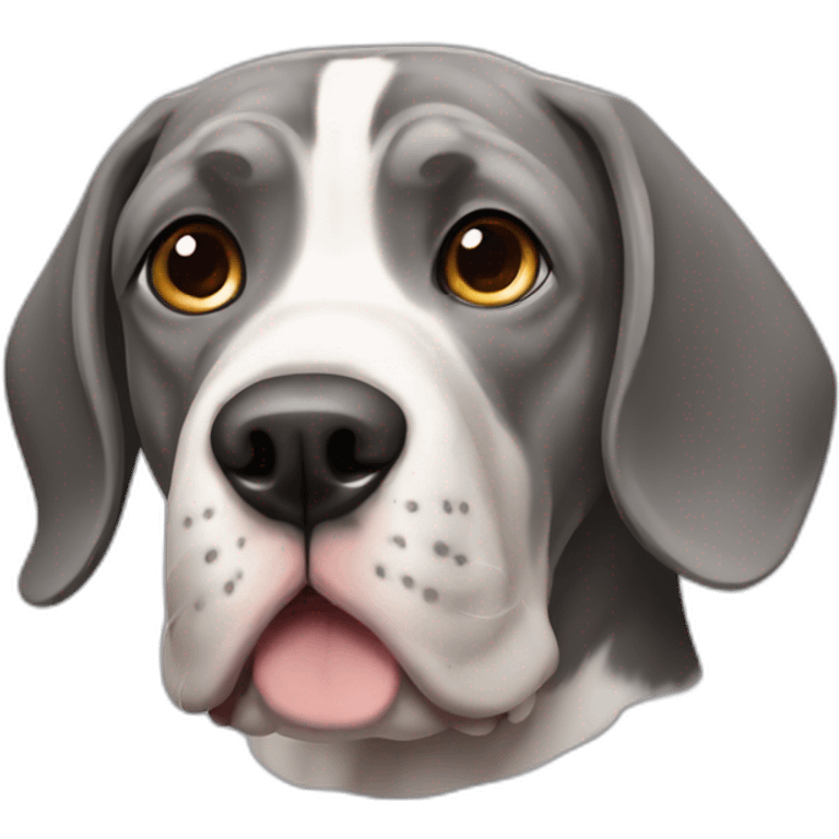 Beagle Dog with Grey Neapolitan Mastiff, Grey Eyes emoji