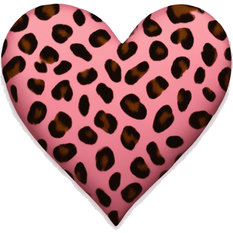 leopard print heart pink emoji