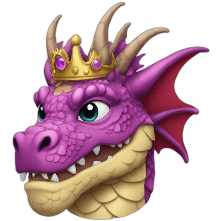 Dragon with crown emoji