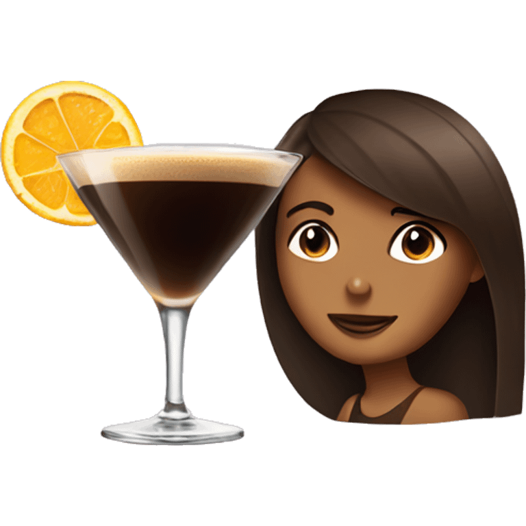 Espresso martini with a girl emoji