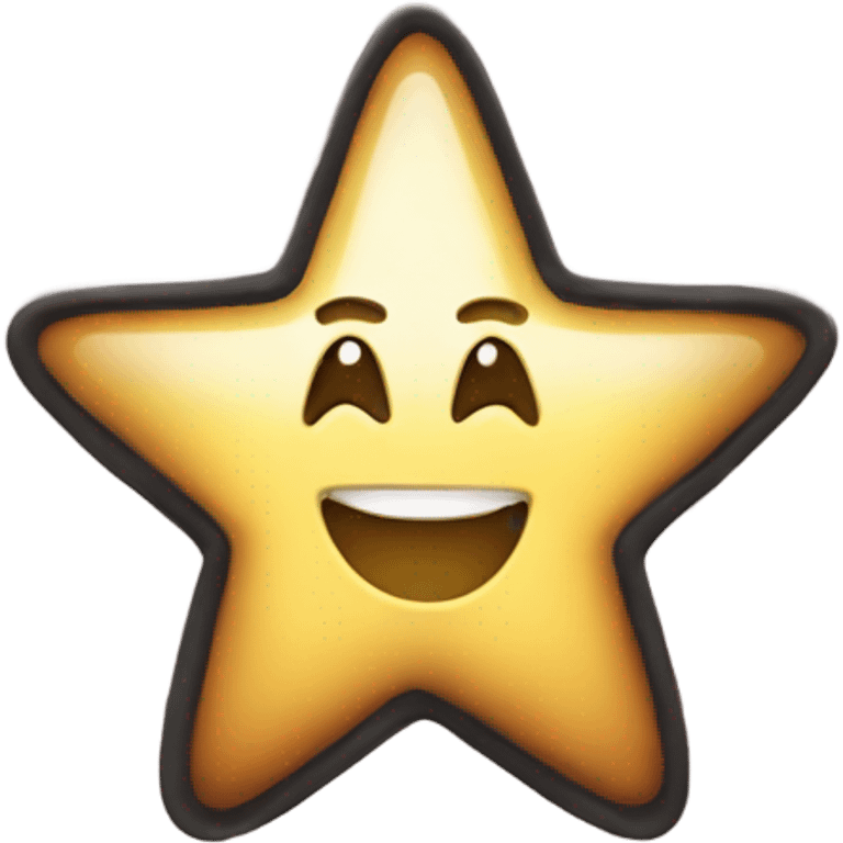 A star with a smiley face and its waving  emoji