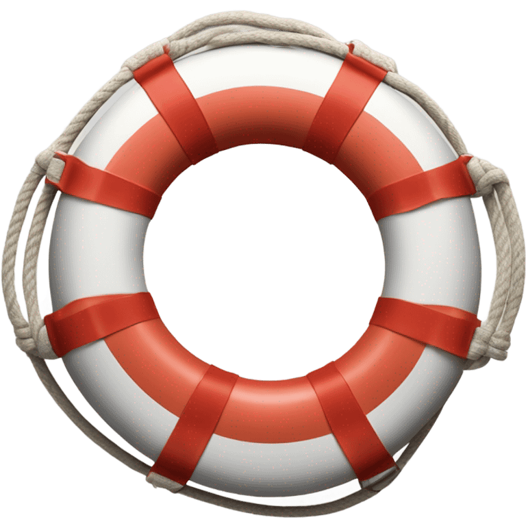 Red and white Life preserver  emoji