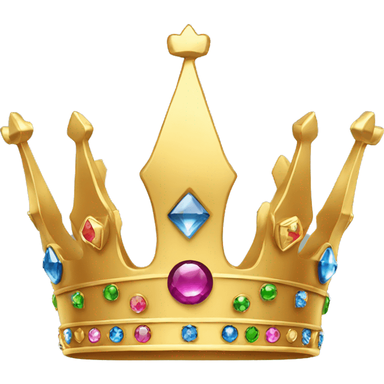 a golden crown with jewels on it. emoji