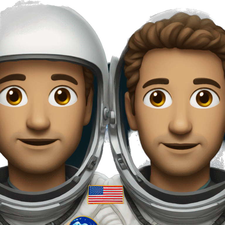 two astronauts emoji