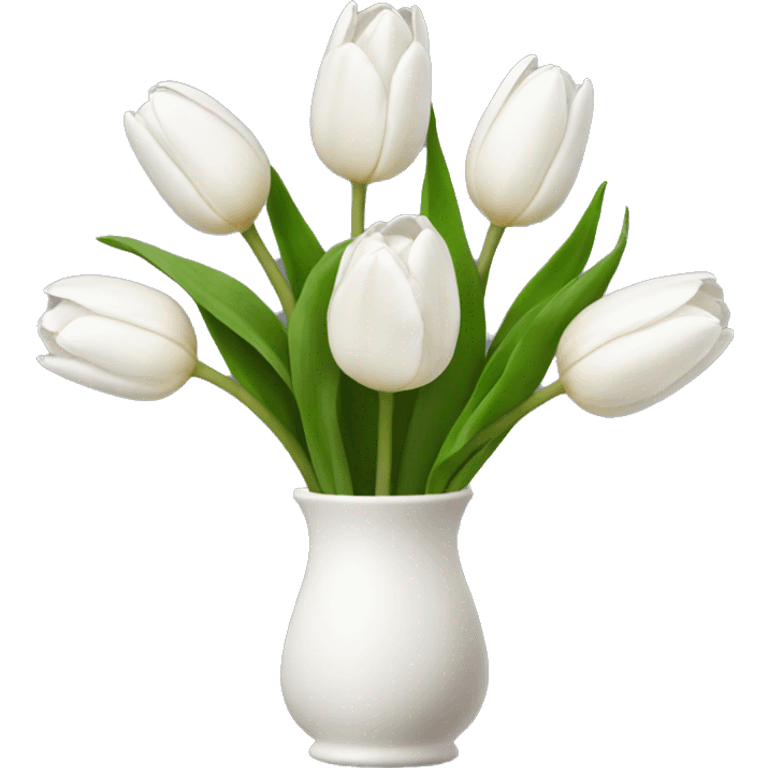 white tulip bouquet  emoji