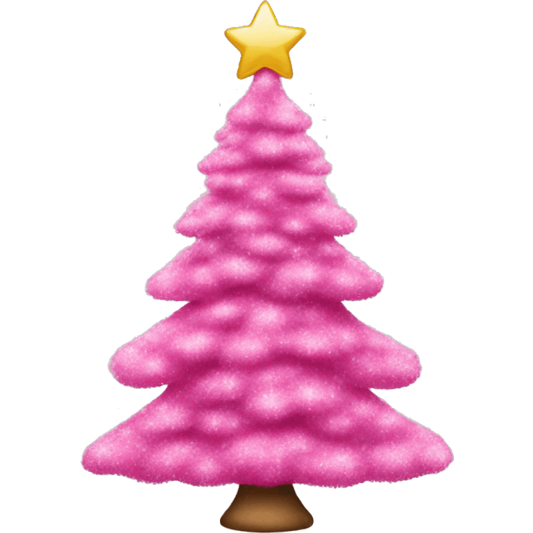 A pink Christmas tree emoji