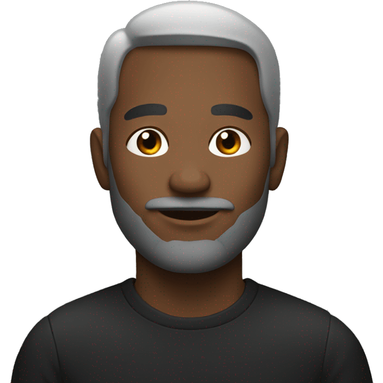 Man with black color emoji