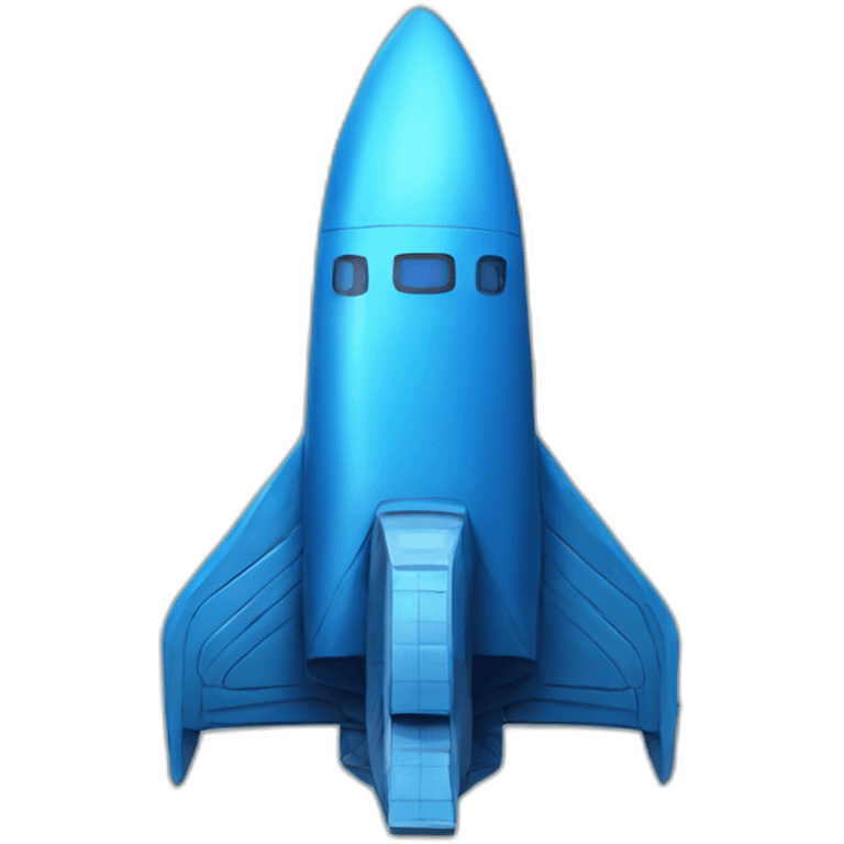 blue spaceship emoji