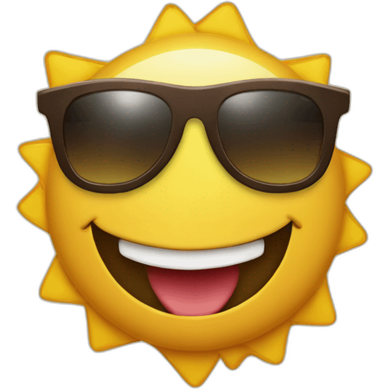 Veneer smile face with star sun glasses emoji