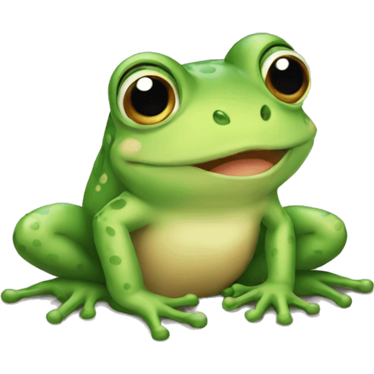 cute frog learn emoji