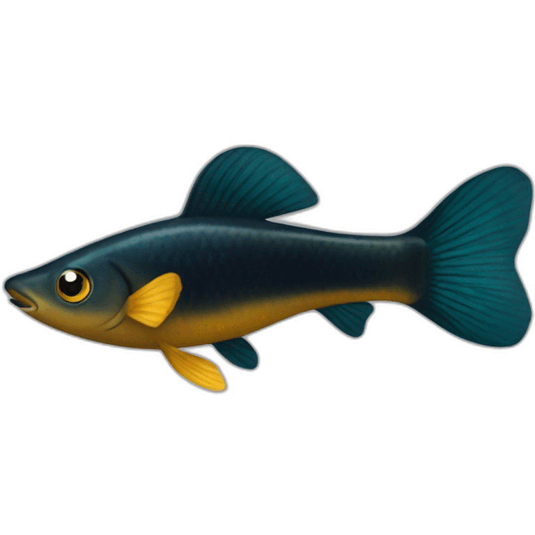 Black guppy emoji