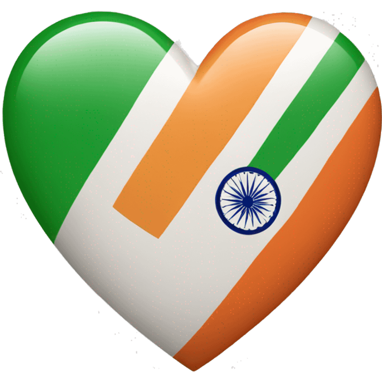 indian flag in heart emoji