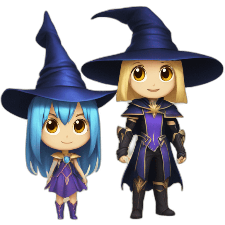 dark magician with dark magician girl emoji