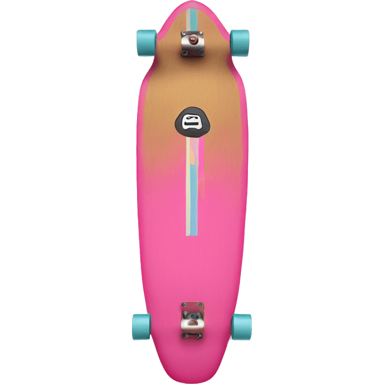 Pink longboard  emoji