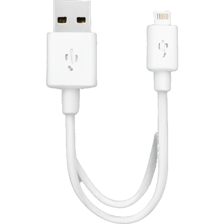 White usb cable emoji