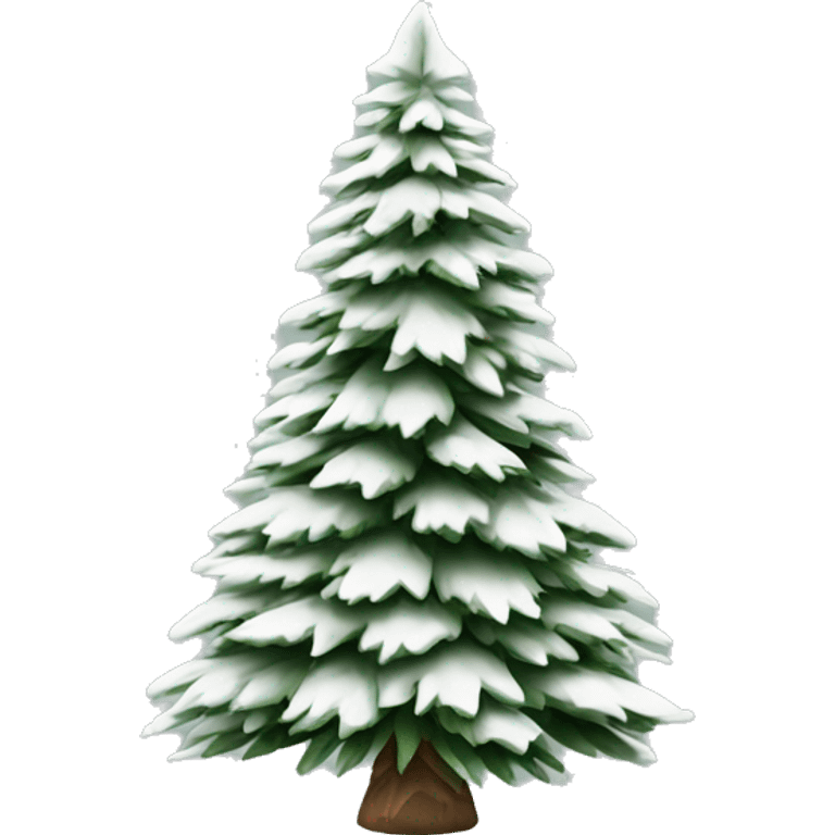  actual white fir christmas tree isolated.  emoji