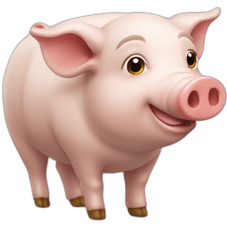 Cochon sur ours emoji