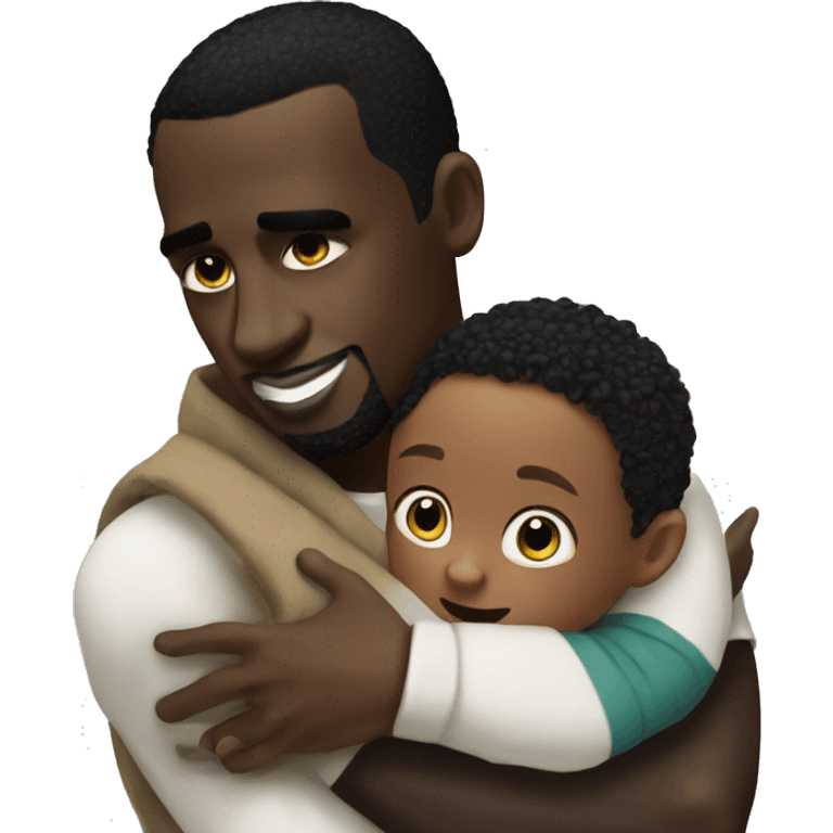 p diddy hugging a little kid emoji