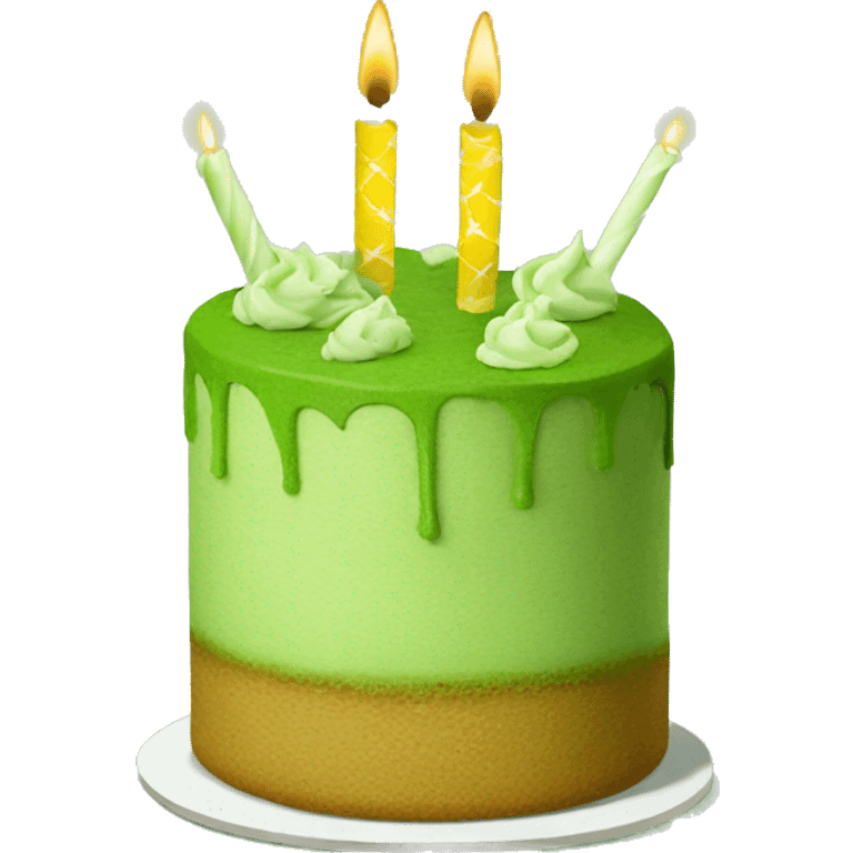 matcha birthday cake emoji