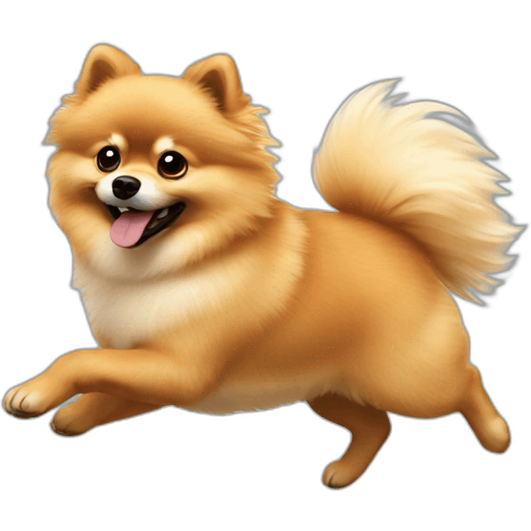 Pomeranian corriendo emoji