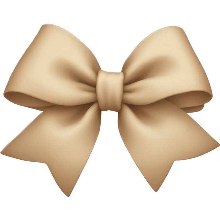 Beige bow emoji