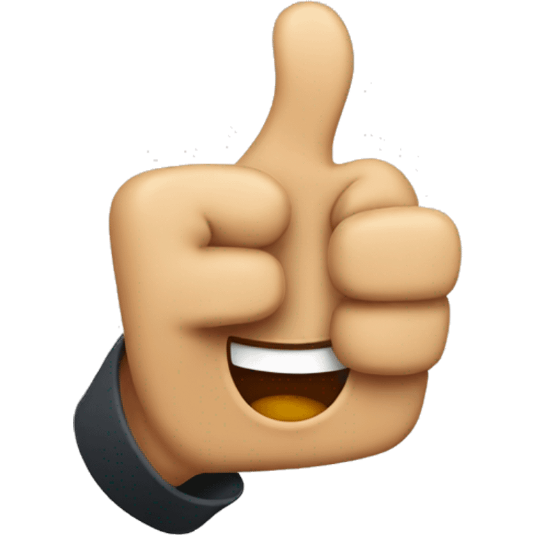 Emoji with a thumbs up emoji