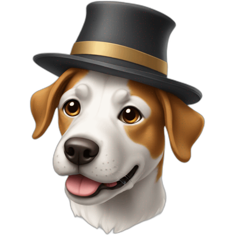 a dog with hat emoji