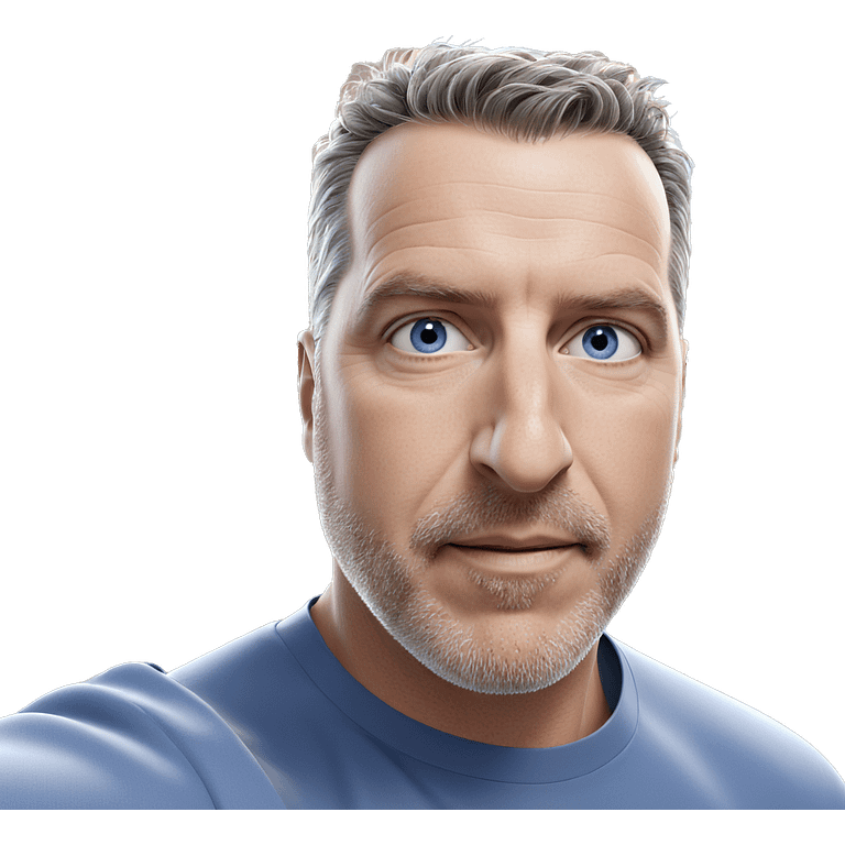 realistic portrait of blue-eyed male emoji