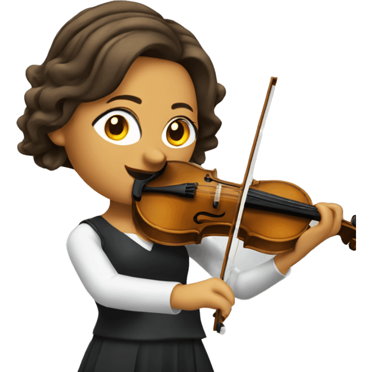 violinist playing her violin emoji