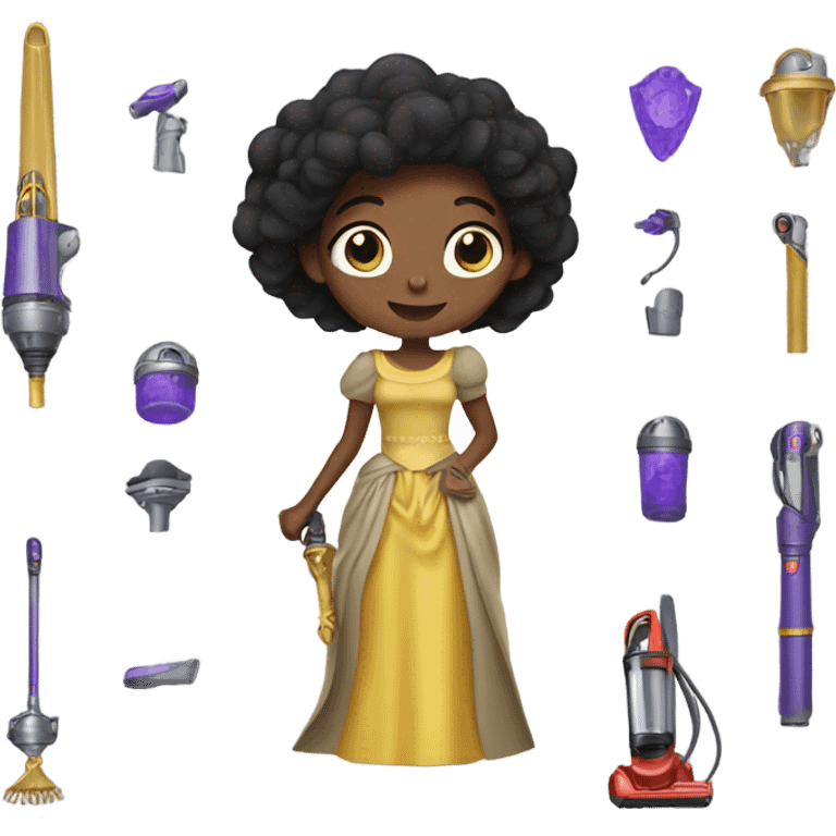 Princess using dyson emoji