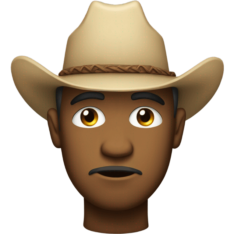 Cowboy emoji but sad emoji